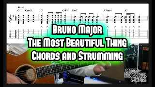 How to play Bruno Major - The Most Beautiful Thing Guitar Lesson