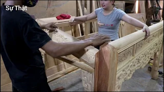 Làm (bàn thờ) gỗ mỹ nghệ thủ công Việt Nam • Manufacturing process for beautiful Vietnam wooden hand