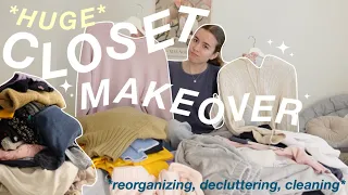 reorganizing my ENTIRE closet *this took 7 hours* │ HUGE closet makeover!