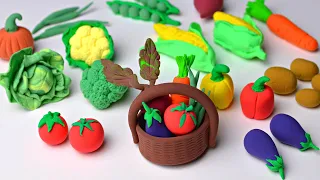 DIY How to make realistic miniature vegetables | DIY Vegetables Basket with Clay - Part 1