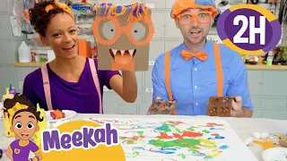 Make Arts & Crafts with Blippi & Meekah | Educational Videos for Kids | Blippi and Meekah Kids TV