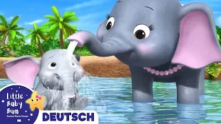 5 Elefanten waschen sich | Kinderlieder | Little Baby Bum Deutsch | Cartoons für Kinder