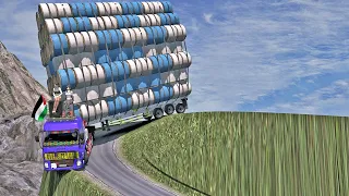 Straw transportation is high and on extreme roads | Euro Truck Simulator 2