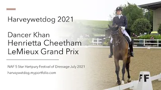 Henrietta Cheetham and Dancer Khan Grand Prix; NAF 5* Hartpury Festival of Dressage 2021