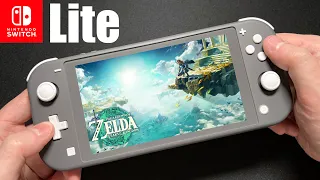 The Legend of Zelda TEARS OF THE KINGDOM on Nintendo Switch LITE Gameplay