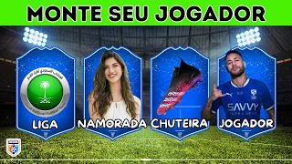 MONTE SEU JOGADOR de futebol ESCOLHA A CARTINHAS e crie o melhor craque do futebol | fut tv quiz