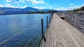 Wow! Switzerland's longest wooden bridge in Rapperswil-Jona (4K)