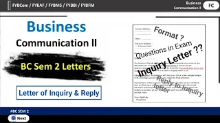Inquiry letter | Fybcom buisness communication 2 letter | Fybaf | Fybms | Fybfm | fybbi | Letters