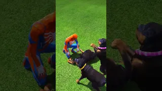 GTA V SPIDER MAN SAVING DOG #shorts | GERINGG