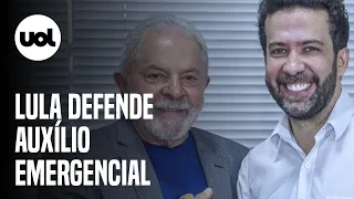 Lula afirma que manterá auxílio emergencial se ganhar as eleições