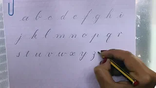 Caligrafía con lápiz - Alfabeto Copperplate