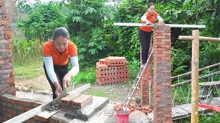 Building a Farm Gate with Tall Brick Columns Pillars - How To Make, Easy Recipes | New Peaceful Life