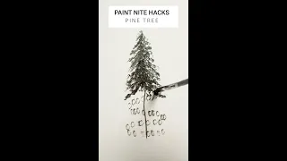 Paint Nite Hacks: Pine tree #shorts