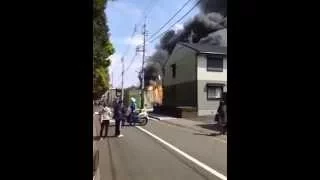 東京都板橋区高島平の爆発火災の瞬間！