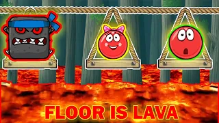 Red Ball 4 ( Floor is Lava ) Challenge in Deep Forest ( Animation )