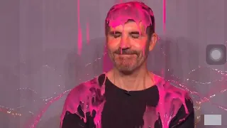 Simon Cowell Gets Slimed by Mr Blobby. #simoncowell #shorts #bgt #britainsgottalent @BGT