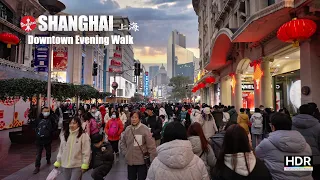 Downtown Shanghai Evening Walk - Nanjing Rd, Suzhou River and The Bund - 4K HDR - 上海, 南京路, 苏州河畔, 外滩