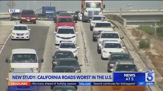 California roads ranked worst in the country