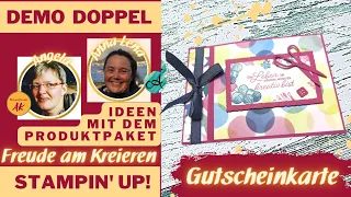 Anleitung Schnelle Gutscheinkarte basteln mit Stampin' Up! - Freude am Kreieren DIY Tutorial