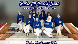 You're All That I Want Line Dance | Beginner |Demo by Happy Mom  (INA)