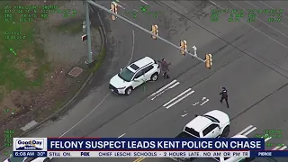 Caught on Camera: Suspect leads Kent police on chase | FOX 13 Seattle