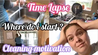 Time Lapse Cleaning Motivation|Clean with me|Dirty House|no talking|speed clean