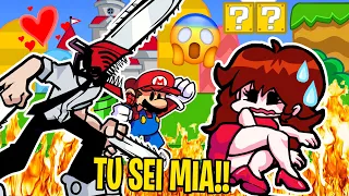 CHAINSAW MAN e SUPER MARIO BROS si SONO ALLEATI nella BATTAGLIA RAP EPICA!! Friday Night Funkin