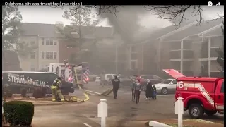 Oklahoma city apartment fire NW 30TH ( raw video ) FEB 1ST 2019 Copperfield Apartments