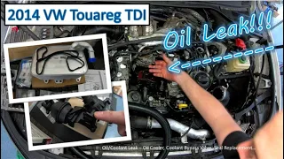 2014 VW Touareg Oil/Coolant Leak - Oil Cooler/Coolant Bypass Replacement