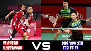 Muhammad Ahsan/Hendra Setiawan vs Ong Yew Sin/Teo Ee Yi #badminton