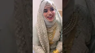 Beautiful hijab bride makeup look on her marriage day| #shorts #dulhan #nikah #wedding