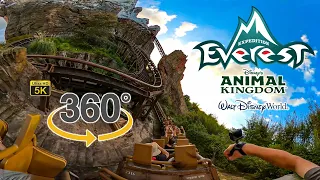 VR 360 5K Expedition Everest Roller Coaster On Ride POV Disney's Animal Kingdom 2021 02 28