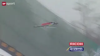 Simon Ammann - 213.0 m - Harrachov 2008 (good quality)