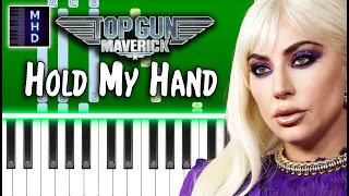 Lady Gaga - Hold My Hand - Piano Tutorial - (From “Top Gun: Maverick”)