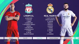 PES 2021 Gameplay : Liverpool VS Real Madrid (4-0) Professional Level