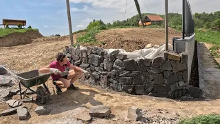 I'm Building Retaining Stone Wall