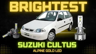 SUZUKI CULTUS OLD | HEAD LIGHTS PROBLEM "SOLVED" 😊 | ALPINE GOLD LED | #suzukicultus #alpinegoldled