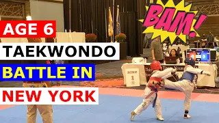 2021 Catskills New York Taekwondo Kids Sparring Match | Blue Belt 6 Years Old