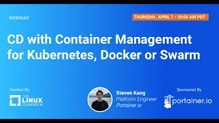 LF Live Webinar: CD with Container Management for Kubernetes, Docker or Swarm