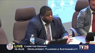 Development, Planning and Sustainability (Zoning) Committee Meeting, October 18, 2022