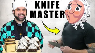 Surprising REAL Knife Smiths with Demon Slayer Food!
