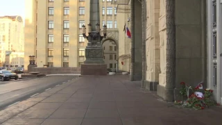 Raw: Flowers Laid for Killed Russian Ambassador