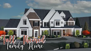 ROBLOX | Bloxburg Suburban Autumn Family Home Speedbuild | Tutorial | EXTERIOR ONLY | Ellvoi