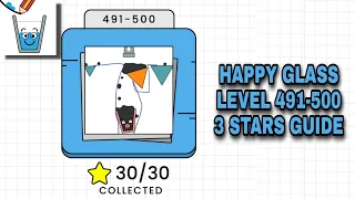 Happy Glass Level 491-500 | 3 Stars Guide