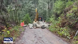 Storm washes away Santa Cruz Co. road, cutting off community