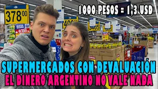 ASÍ ES un SUPERMERCADO ARGENTINO con DEVALUACIÓN | 20% de aumento en 1 SEMANA y precios en DÓLARES