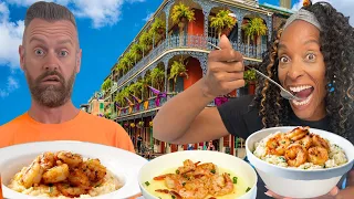 Brits Try Shrimp And Grits For The First Time In New Orleans USA