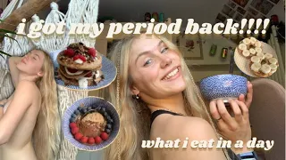 what I eat in a day on my period | all-in recovery | honouring all my cravings!!