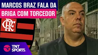 MARCOS BRAZ DÁ A SUA VERSÃO DE BRIGA COM TORCEDOR DO FLAMENGO E RESPONDE PERGUNTAS EM COLETIVA