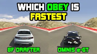 Obey OMNIS e-GT Vs 8F Drafter - Speed Test - GTA 5 Online